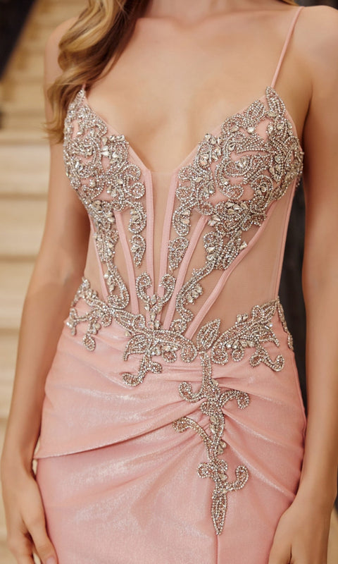 Nox Anabel A1740 Long Prom Gown with Elegant Silhouette