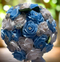 Bahama Blue  Quinceañera Bouquet in Blue Ivory