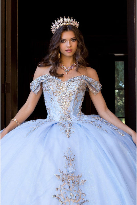 Bella Princess PQ1068 off shoulder ball gown by petite adele pq1068 — image 7.0