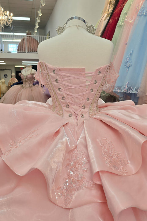 Bella Princess PQ1079 off shoulder ruffled ball gown by petite adele pq1079 — image 11.0