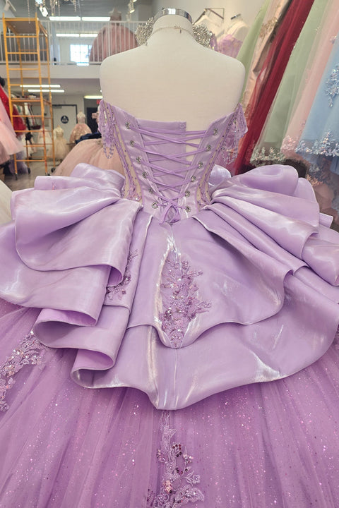 Bella Princess PQ1079 off shoulder ruffled ball gown by petite adele pq1079 — image 15.0