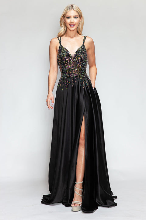 Slit Prom Long Formal Dress Lenovia 8331