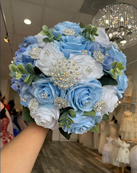 Blue Bahama Quinceañera Bouquet