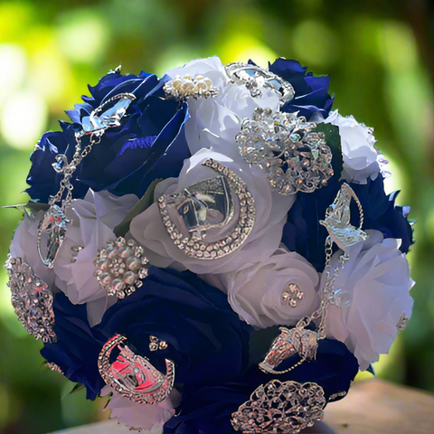 Navy Blue & White  Quinceanera Boutique