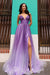 Nox Anabel Sleeveless A-line Gown with Glitter Ombre and Slit C1251