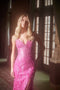Nox Anabel C1612 Embroidered Beaded Tulle Corset Gown with Slit