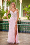 Nox Anabel C1612 Embroidered Beaded Tulle Corset Gown with Slit
