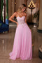 Nox Anabel C1617 Chiffon Strapless A-Line Gown