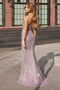 Ladivine C164 Strapless Beaded Corset Gown with Slit