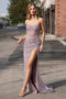 Ladivine C164 Strapless Beaded Corset Gown with Slit