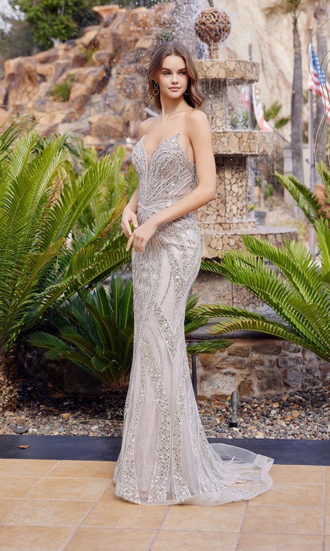 Nox Anabel C1833 Long Prom Gown with Elegant Silhouette