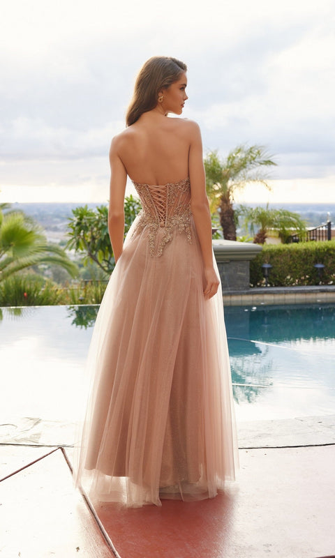 Nox Anabel C1843 Long Prom Gown with Elegant Silhouette
