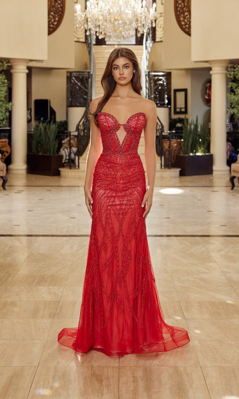 Nox Anabel C1848 Long Prom Gown with Elegant Silhouette