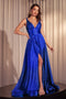 Glitter Satin Sleeveless A-line Gown by Ladivine CC2349