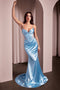 Ladivine CC2397 Glitter Satin Fitted Gown