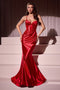 Ladivine CC2397 Glitter Satin Fitted Gown