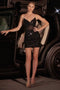 Ladivine CC332 Strapless Sequin Mini Dress with Corset Boning