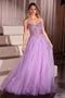 Ladivine CC415 Strapless Beaded Tulle Ball Gown