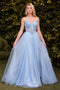 Ladivine CC415 Strapless Beaded Tulle Ball Gown