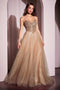 Ladivine CC415 Strapless Beaded Tulle Ball Gown