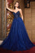 Ladivine CC415 Strapless Beaded Tulle Ball Gown