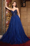 Ladivine CC415 Strapless Beaded Tulle Ball Gown