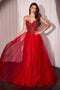 Ladivine CC415 Strapless Beaded Tulle Ball Gown