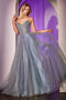 Ladivine CC415 Strapless Beaded Tulle Ball Gown