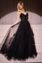 Ladivine CC415 Strapless Beaded Tulle Ball Gown