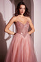 Ladivine CC415 Strapless Beaded Tulle Ball Gown