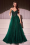 Ladivine CC415 Strapless Beaded Tulle Ball Gown