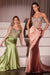 Ladivine CD757 Beaded Satin Sleeveless Gown