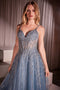 Ladivine CD786 Sleeveless Beaded A-line Gown