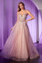 Ladivine CD786 Sleeveless Beaded A-line Gown