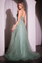 Ladivine CD786 Sleeveless Beaded A-line Gown