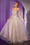 Ladivine CD786 Sleeveless Beaded A-line Gown