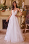 Ladivine CD792W Sleeveless Appliqué Tulle Bridal Gown