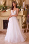 Ladivine CD792W Sleeveless Appliqué Tulle Bridal Gown