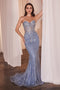 Ladivine CD794 Strapless Beaded Mermaid Gown