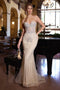 Ladivine CD794 Strapless Beaded Mermaid Gown