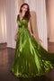 Metallic Pleated A-line Gown by Ladivine CD802