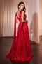 Metallic Pleated A-line Gown by Ladivine CD802