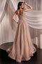 Beaded Sleeveless Tulle Ball Gown by Ladivine CD849