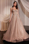 Beaded Sleeveless Tulle Ball Gown by Ladivine CD849