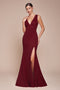 Fitted Sleeveless Slit Gown by Ladivine CH395