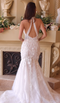 Ladivine WL019 Lace Halter Neck Mermaid Wedding Gown