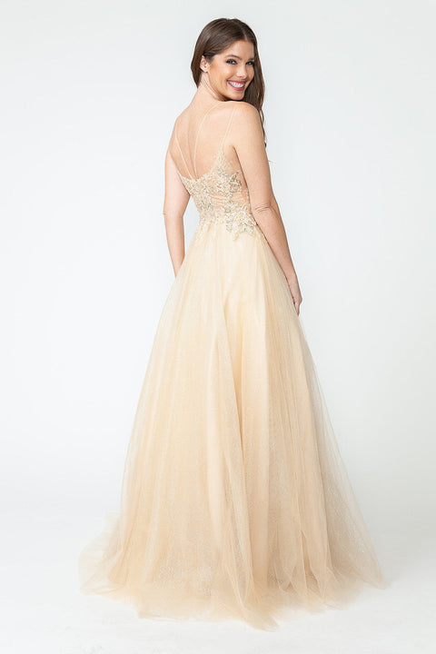 Sequin Long Beaded Formal Prom Dress Lenovia 8182