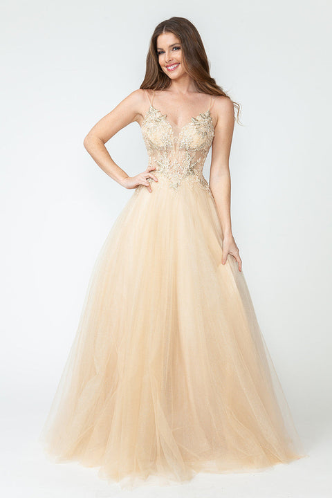 Sequin Long Beaded Formal Prom Dress Lenovia 8182