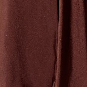 Eureka EK191 satin jersey fitted halter slit gown — Chocolate