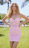 Short Sheath Lace Homecoming Dress: Nox Anabel D980
